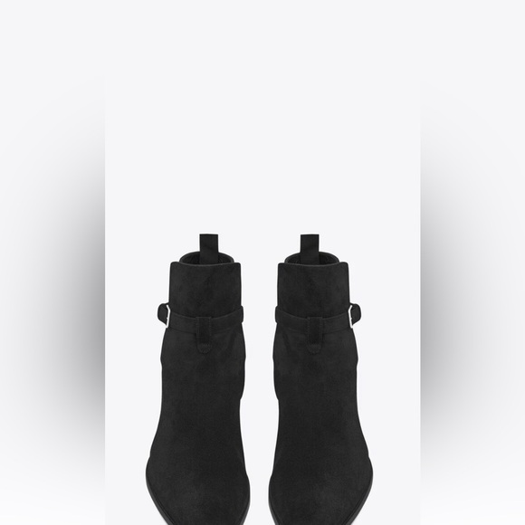 yves saint laurent  black WYATT JODHPUR BOOTS IN SUEDE sz 43 usa 10 - Picture 4 of 10